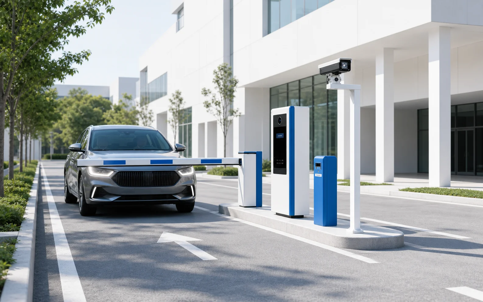 Mobil memasuki sistem parkir otomatis ARTTINOV